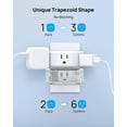 TROND 3-Way Outlet Wall Adapter 2 Pack Small Multi Plug Expander for ...