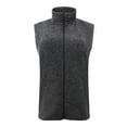 thumbnail image 5 of XFLWAM Women's Fuzzy Fleece Vest Classic-Fit Warm Sleeveless Zip Up Sherpa Vest with Pockets for Fall/Winter Dark Gray XL, 5 of 5