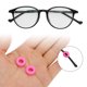 thumbnail image 2 of Ofertas Únicas 5 Pares de Puntas de Patillas para Gafas con Patrón Redondo, Ganchos Antideslizantes para las Orejas de 0.52" L Color Rosa Rojo, 2 of 5