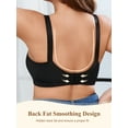 thumbnail image 7 of SHARICCA Womens Plus Size Wirefree Bra Bralette Lace Unlined Minimizer Bra 44C, 7 of 7