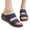 Dark Blue, variant on Slip On Shoes Women Summer Cut Out Casual Slippers Vintage Comfy Indoor Outdoor Slides Walking Beach Slides Sandals