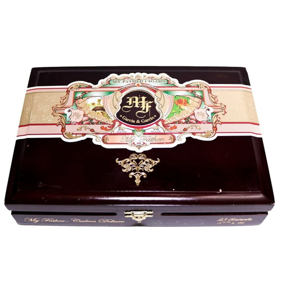 My Father Cigars Cedros Deluxe Eminentes Empty Wood Cigar Box 9.5" x 6.5" x 2"