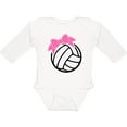 thumbnail image 3 of Inktastic Volleyball with Pink Bow Boys or Girls Long Sleeve Baby Bodysuit, 3 of 5