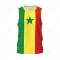thumbnail image 3 of Camiseta deportiva de baloncesto para hombre con la bandera de Senegal, para correr, fitness, multifunción, sin mangas, con nombre personalizado exclusivo, 3 of 4