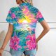 thumbnail image 3 of Karight Beach Vacation Blosue for Women Coconut Floral Tropical Printed Summer Short Sleeve Button Down Hawaiian Shirts, 3 of 7