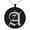 Black, variant on Stainless Steel Letter A Initial Old English Monogram Engraved Small Medallion Circle Charm Pendant Necklace