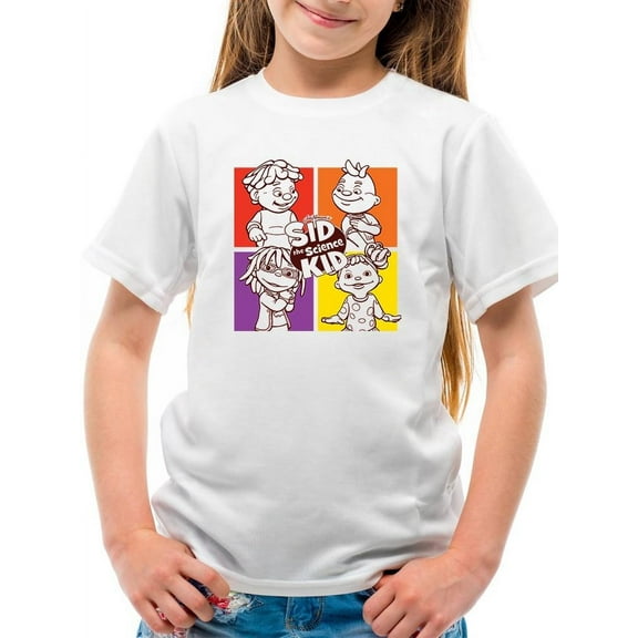 Colorful Sid the Science Kid Character Graphic Youth's T-shirt