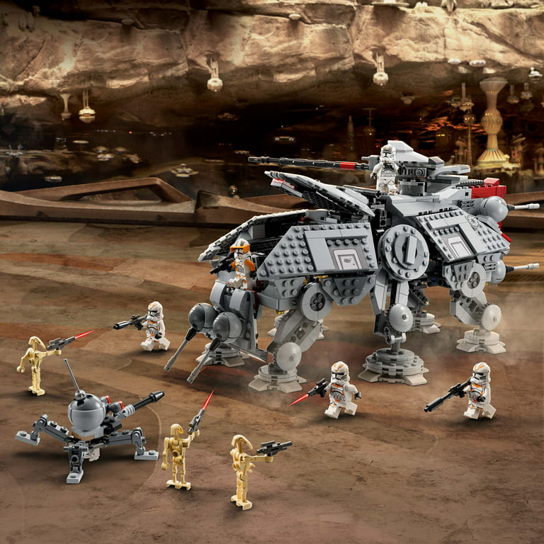 LEGO Star Wars AT-TE Walker 75337 Poseable Toy, Revenge of the Sith Set,  Gift for Kids with 3 212th Clone Troopers, Dwarf Spider & Battle Droid  Figures 