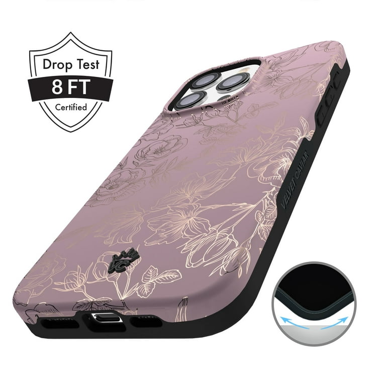 Velvet Caviar Rose Floral Fashion Cell Phone Case for Apple iPhone 15 Pro Max, Pink Velvet Caviar Rose Floral Fashion Cell Phone Case for Apple iPhone 15 Pro Max, Pink