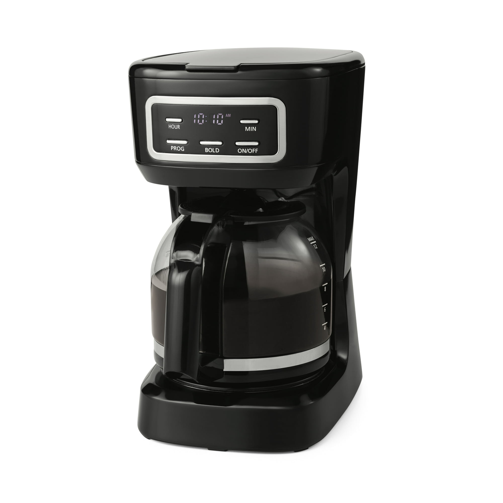 Mainstays 12-Cup Black Programmable Drip Coffee Maker, CM1449-UL