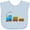 Blue, variant on Inktastic Colorful Toy Train Boys or Girls Baby Bib