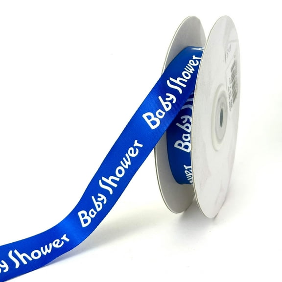 5/8" Royal Blue Satin Baby Shower Ribbon (25 Yards)