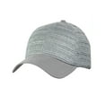 thumbnail image 1 of C.C Paper Straw Weaved Panel Precurved Suede Feel Brim Baseball Cap Hat, Gray, 1 of 4