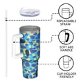 thumbnail image 3 of Camouflage 40oz Tumbler– Stainless Steel Insulated Tumbler with Handle and Straw, Large Capacity Travel Cup for Hot & Cold Drinks, 3 of 6