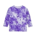 thumbnail image 4 of Lopecy-Sta Girls 3/4 Sleeve Shirts Kids Floral Print Soft Tunic Short Sleeve Tops Ages 3-11 Years 5 Years, 4 of 4