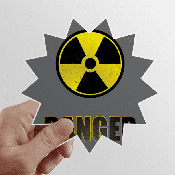 Logo Radioactive Substances Warning Sun Vinyl Sticker Luggage Graffiti ...