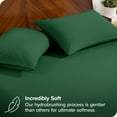 thumbnail image 2 of Bare Home Ultra-Soft Fitted Sheet + Pillowcase Set - Premium 1800 Collection - Deep Pocket - King, Forest Green, 2 of 7