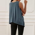 thumbnail image 4 of Sleeveless Crew Neck Irregular Top Women's Sports T Shirt Loose Casual Yoga Vest Shiny Top Women Top Men Wardrobe Womens Top Fashion Women Dresses Asymmetrical Tops for Women Girl Crop Top Drinking, 4 of 5