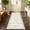 White & Green, variant on WANLISELL 2' x 6' Hallway Runner Rug, Washable Low Pile Distressed Carpet, Non Slip Runners for Laundry, Bedroom, Entrance, Kitchen, Green & Brown