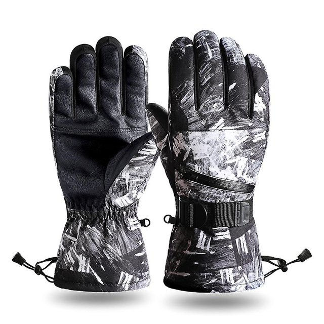 l Guantes de nieve de invierno para hombres y mujeres, guantes de esquí al aire libre, guantes de pantalla táctil impermeables y resistentes al viento