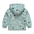 thumbnail image 3 of Toddler Boys Rain Jackets Girls Cartoon Prints Casual Light Coat Hooded Jacket Windproof Zipper Outwear Raincoat Windbreakers For Kids,Size 18-24 Months, 3 of 3