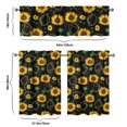 thumbnail image 6 of Kitchen Curtains 36 Inch Short - 3 Panel Set, Boho Sunflower Butterfly Floral Print, Rod Pocket Window Curtain for Rustic Farmhouse, Country Vintage Summer Decor, Easy Wash, 6 of 6