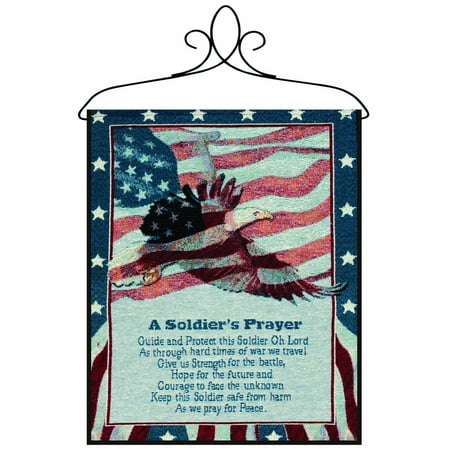 - Manual Patriotic Wall Hanging with Frame, A Soldier's Prayer, 13 X 18-Inch, Cotton By Manual Woodworker