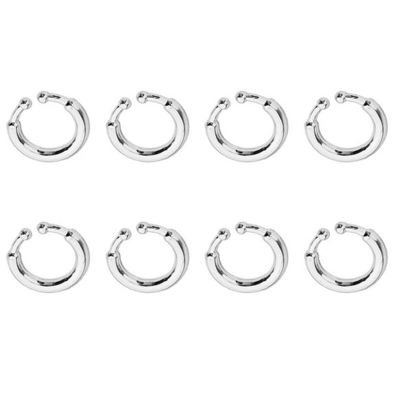 EHJRE 8pcs Steel Piercing s Nose Lip Ear Hoop Body Jewelry Costume 12mm
