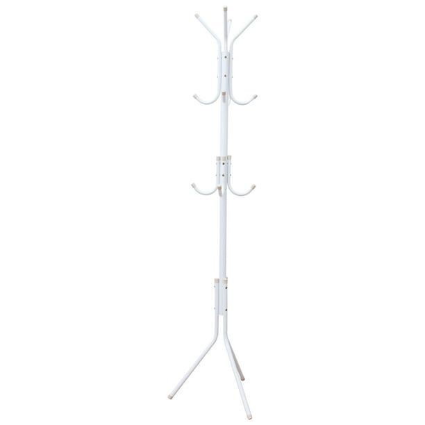Iron Coat Stand Tree Jacket Holder Hanger Tree Branch Hat Rack 12 Hooks  Clothes Organizing Rack for Home Bedroom (White) 