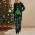 thumbnail image 2 of REORIAFEE Christmas Family Pajamas Matching Sets Funny 2 Piece Loungewear Long Sleeve Top and Pant Christmas Tree Graphic Soft Sleepwear Navy S-2XL, 2 of 8