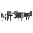 thumbnail image 3 of vidaXL 9 Piece Patio Dining Set with Cushions Poly Rattan and Steel, 3 of 10