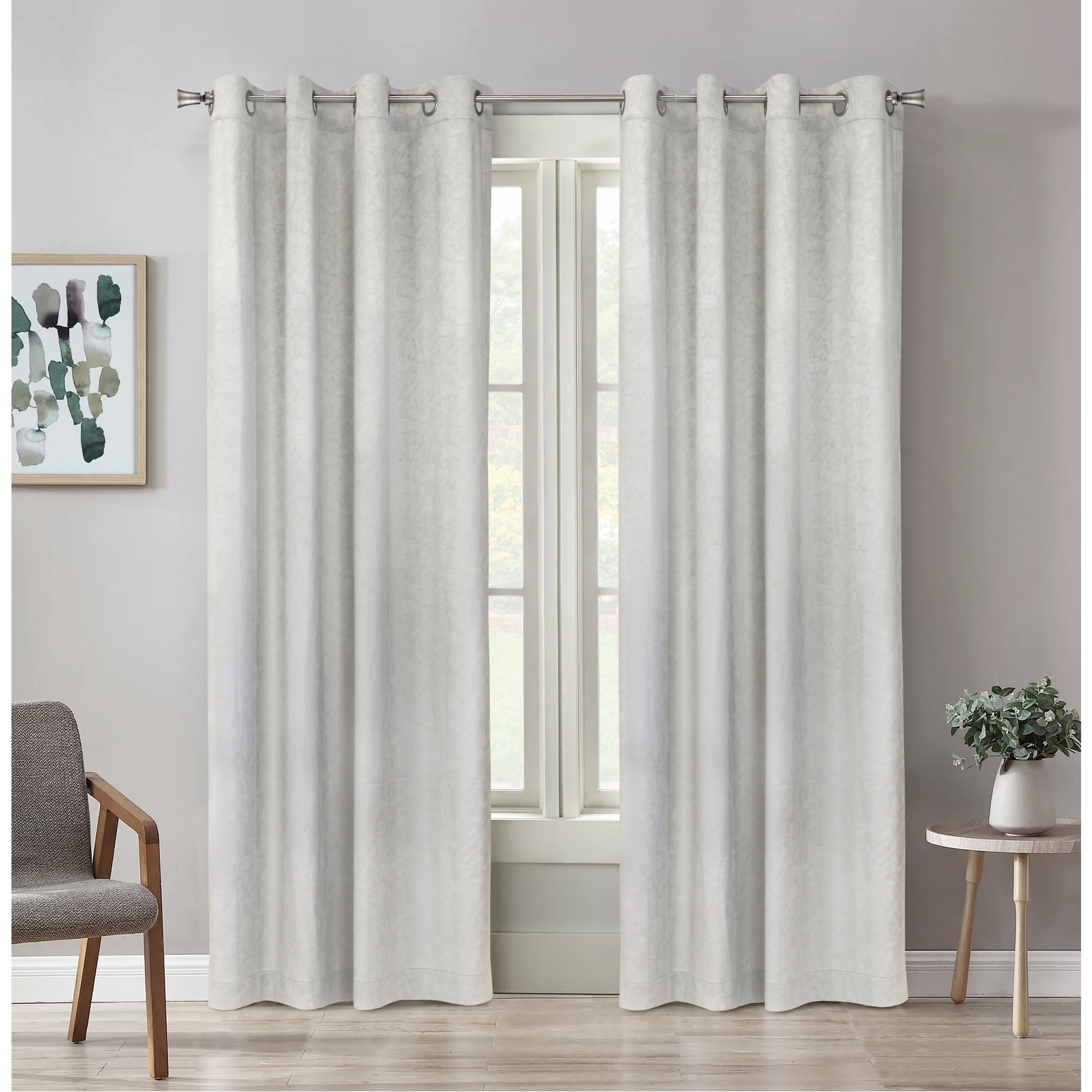 Loft Living Bonsai Room Darkening Grommet Indoor Curtain 52 x 95 in White