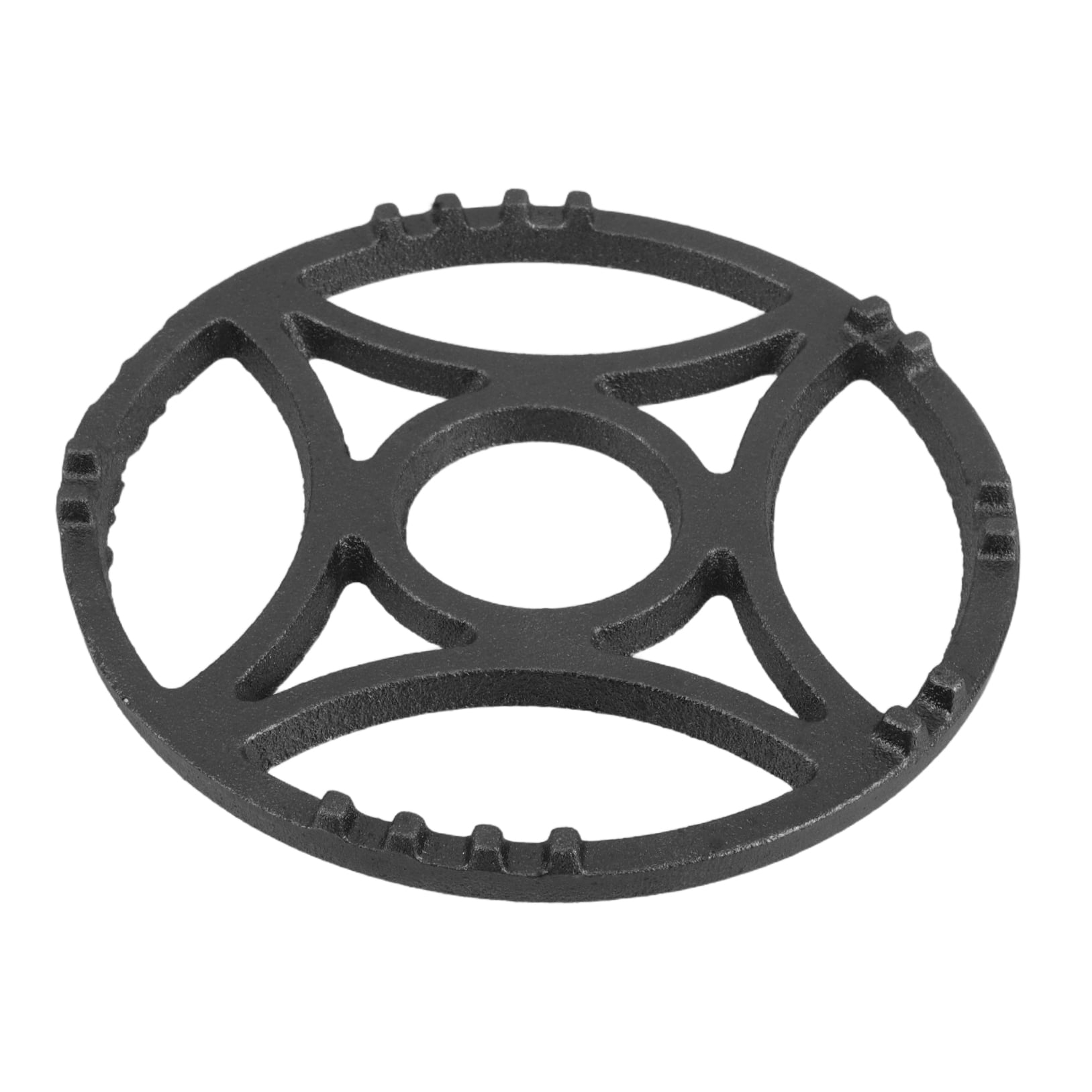 ROMANSENTIAL Iron Wok Burner Grate Wok Ring Cast Iron Black 1Pcs
