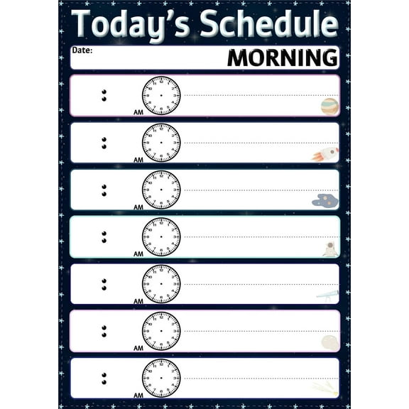 Today's Schedule Posters and Decorations, Back to School Supplies, Teachers' Posters for Preschool, Kindergarten, Elementary Classes, Homeschool
