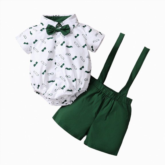 HCNTES Infant Boy 4th of July Clothes Letter Embroidery Shirt And Shorts Toddler Baby Boy Independence Day Clothes 12M-4T