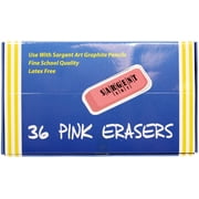 Sargent Art Large Pink Erasers 36/Pkg