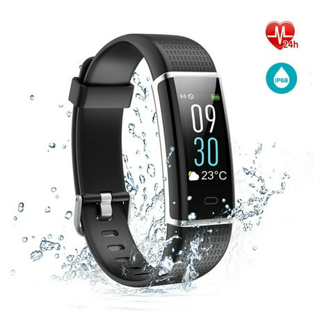 Fitness Tracker with Heart Rate Monitor, Fitness Watch Activity Tracker Smart Watch with Sleep Monitor 14 Sports Mode,Pedometer Watch Step Counter for Kids Men Women (Color Screen,IP68