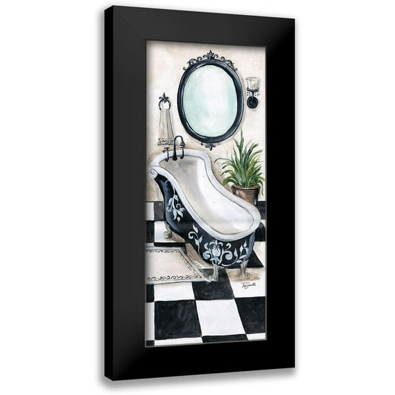 Tre Sorelle Studios 8x14 Black Modern Framed Museum Art Print Titled - Studio Bath I