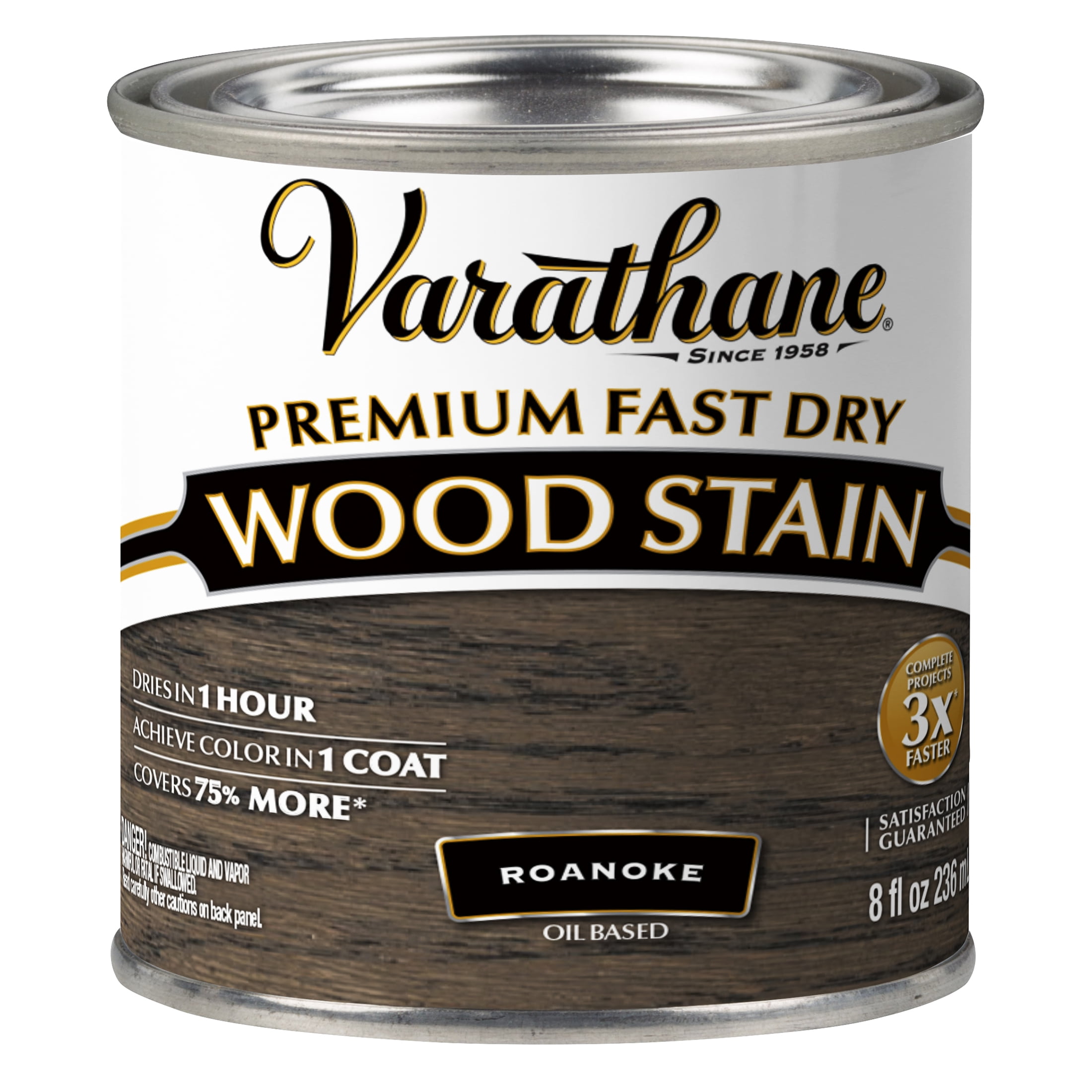 4 Pack, Roanoke, Varathane Premium Fast Dry Wood Stain-370872, Half Pint