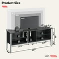thumbnail image 3 of Bestier Gaming TV Stand for TVs up to 70" LED Entertainment Center for PS4 in Carbon Fiber, 3 of 10