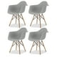 thumbnail image 1 of Sillas de Comedor Ergonomicas con Estructura de Madera Diseño Moderno Tipo Eames para Sala Oficina e Interiores Minimalistas con Soporte de Acero Set 4 Piezas Gris, 1 of 5