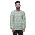 thumbnail image 1 of Atasi Kurta Court Imprimé à Goutte d'Eau pour Hommes Chemise à Manches Longues pour Hommes, 1 of 1
