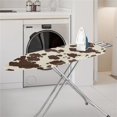 thumbnail image 2 of Renewold Resist Scorching and Staining Reflective Ironing Board Cover with Elastic Edges Cow Print Portable Ironing Board Table Top Cover Decor,Brown, 2 of 5
