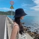 thumbnail image 3 of Gorro de pescador de doble cara con circunferencia de sombrero de 56-58cm, sombrero de cubo para mujer que cubre la cara, protector solar, gorro de lavabo, 3 of 5