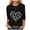 Black, variant on felwors Womens Tops 3/4 Sleeve T Shirts Plus Size Crewneck Flowers Graphic Basic Tees for Women Fall Fashion Clothes 2025 (Army Green, XXL)