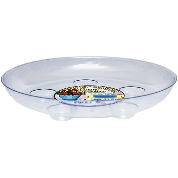 CWP DS-800 Heavy Gauge Footed Carpet Saver Saucer, 8-Inch Diameter, Clear