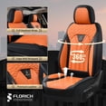 thumbnail image 6 of FLORICH Car Seat Covers Full Set, Comfortable Faux Leather Seat Protectors, Automotive Seat Covers Universal Fit for Most Cars SUV Trucks, Black & Orange, 6 of 9