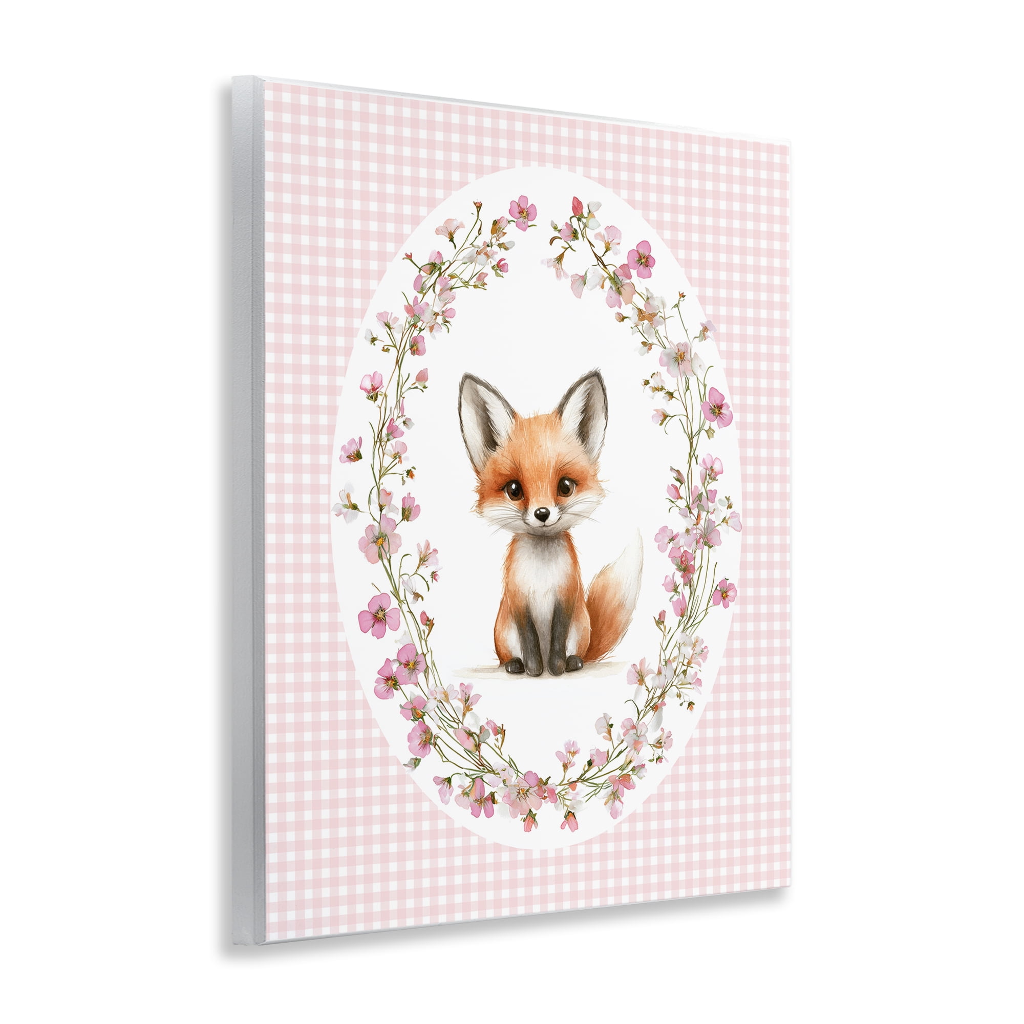 Stupell Industries Fox with Cherry Blossoms Wall Plaque Art, design by Christine Simpson Art