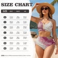 thumbnail image 7 of DISNIMO Womens High Waisted Bikini Sets Marble Printed Tummy Control Swimsuit 2 Piece Twist Front Bathing Suits Push Up Top with Ruched Bottom, S, 7 of 7