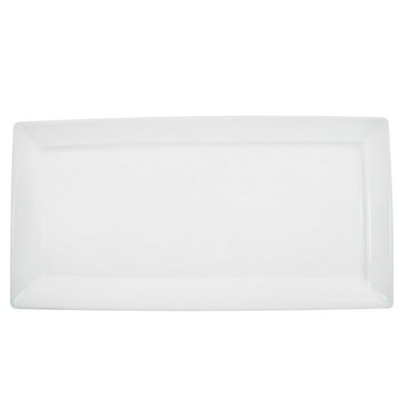 

Paris Square Rectangle Platter 14 W X 6 L X 3/4 H Porcelain Bone White 12 packs